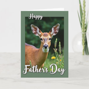 Tarjeta de Día del Padre con ciervo suave