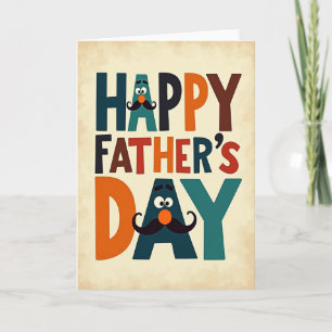 Tarjeta de Día del Padre con flores