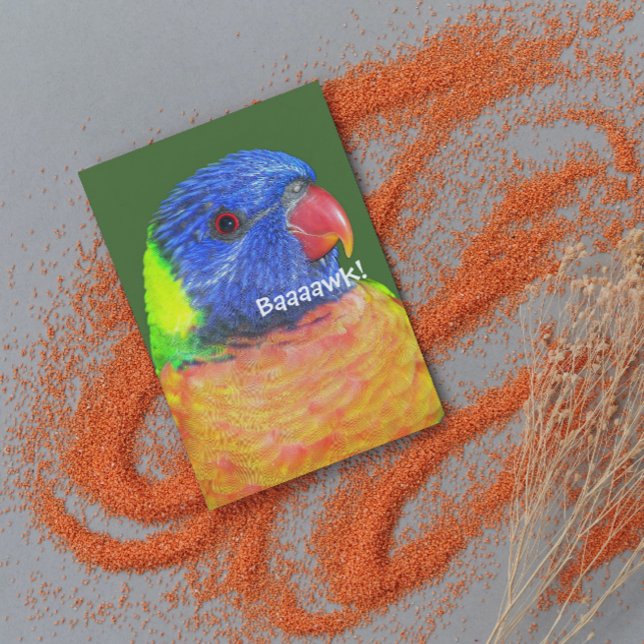 Tarjeta de Día del Padre con foto de lorikeet de l (In Situ)