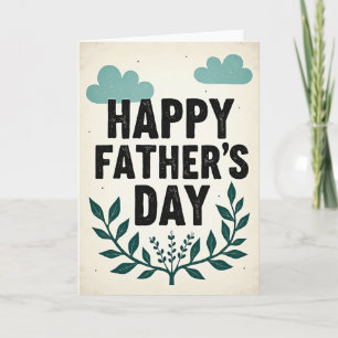 Tarjeta de Día del Padre con plantilla dulce
