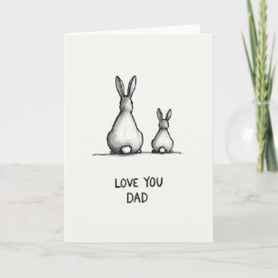 Tarjeta de Día del Padre Conejo de Amor