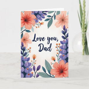 Tarjeta de Día del Padre Coral Melocotón