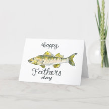 Tarjeta de Día del Padre de acuarela