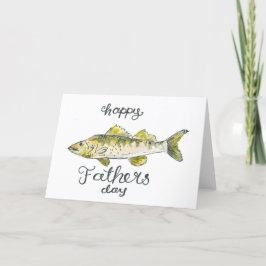 Tarjeta de Día del Padre de acuarela