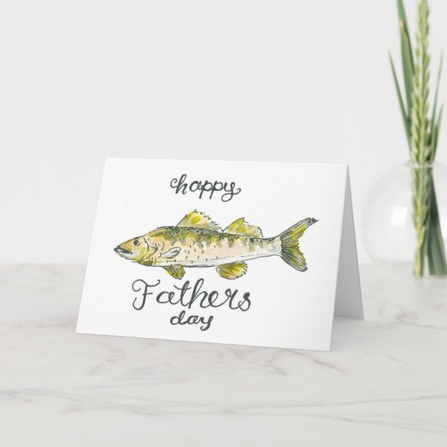 Tarjeta de Día del Padre de acuarela (Anverso)