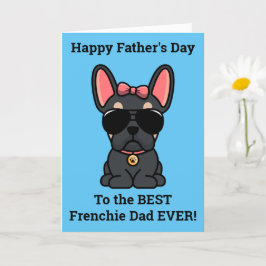Tarjeta de Día del Padre de Bulldog Francés de Tan