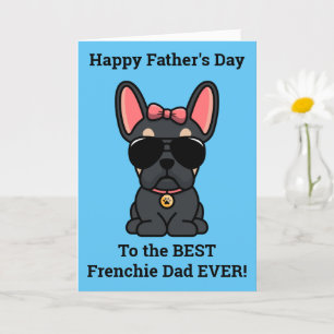 Tarjeta de Día del Padre de Bulldog Francés de Tan