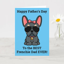 Tarjeta de Día del Padre de Bulldog Francés de Tan