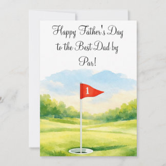 Tarjeta de Día del Padre de Golf con Acuarela Mejo
