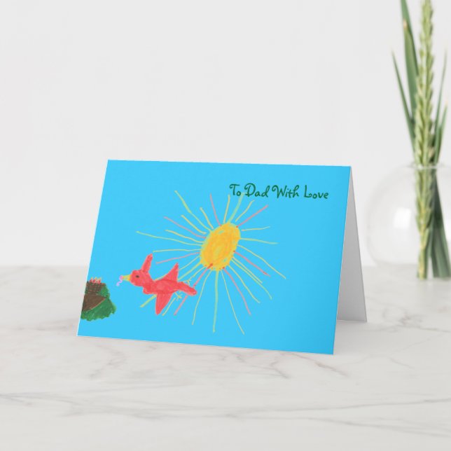 Tarjeta de día del padre de Karate Kat Graphics (Anverso)