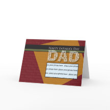 Tarjeta de Día del Padre de la plantilla de fotos