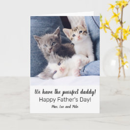 Tarjeta de día del padre de los bebes peludos
