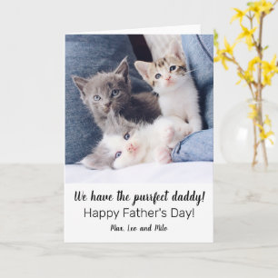 Tarjeta de día del padre de los bebes peludos