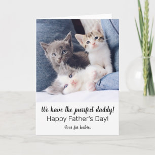 Tarjeta de día del padre de los bebes peludos