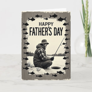 Tarjeta de Día del Padre de Pesca Tranquila