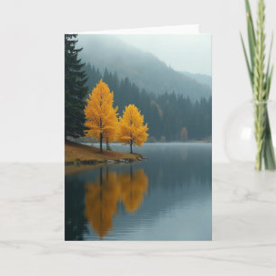 Tarjeta de Día del Padre en el lago
