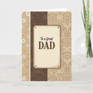 Tarjeta de Día del Padre Estrellas Florales