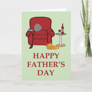 Tarjeta de Día del Padre Feliz de Sillón