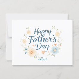 Tarjeta de Día del Padre Feliz Estético con nombre