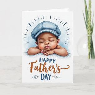 Tarjeta de Día del Padre Floral Halo
