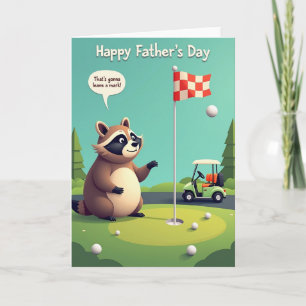 Tarjeta de Día del Padre Golfista Criatura