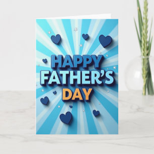 Tarjeta de Día del Padre Naranja Cálida