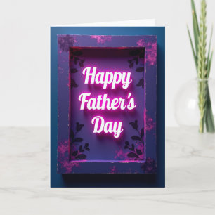 Tarjeta de Día del Padre Neon