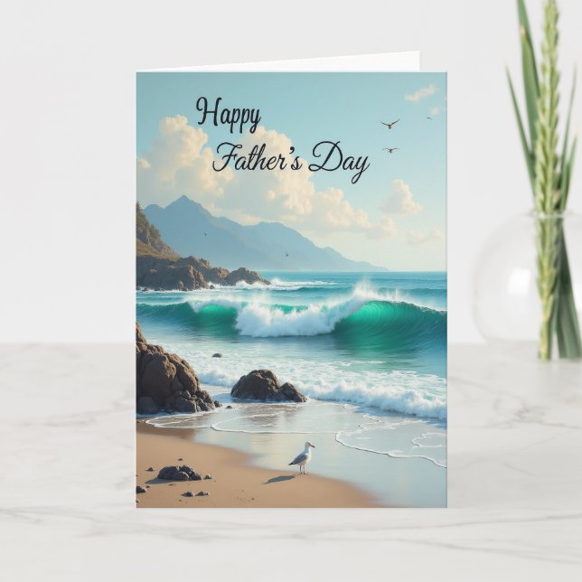 Tarjeta de Día del Padre Ocean View Amor (Anverso)
