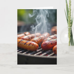 Tarjeta de Día del Padre para la parrilla salada