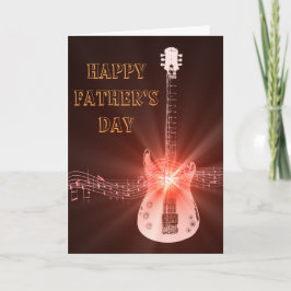 Tarjeta de Día del Padre para notas de guitarra