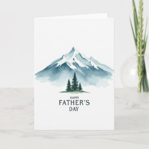 Tarjeta de Día del Padre Picos acuarela