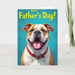 Tarjeta de Día del Padre Pup teal