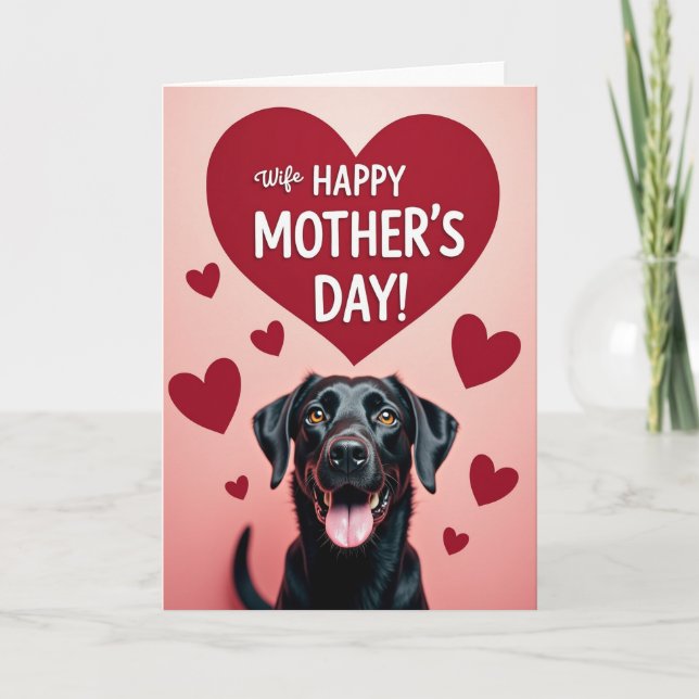 Tarjeta de día del perro de afecto a rayas (Anverso)
