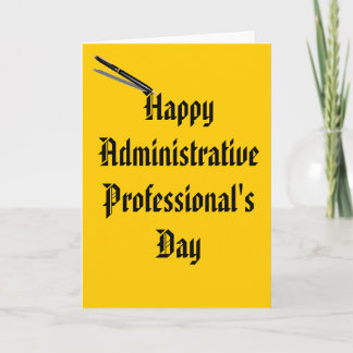 Tarjeta de día del profesional administrativo