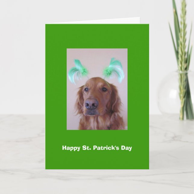 Tarjeta de Día del Recuperador de Oro St. Patrick (Anverso)