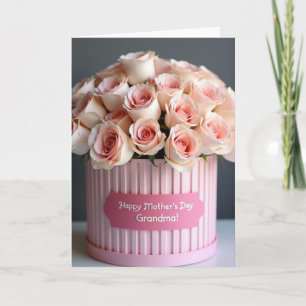 Tarjeta de día dulce con rosas rosadas