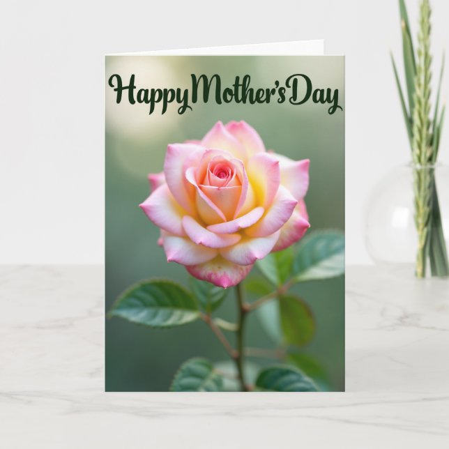 Tarjeta de día dulce de rosa pintada (Anverso)