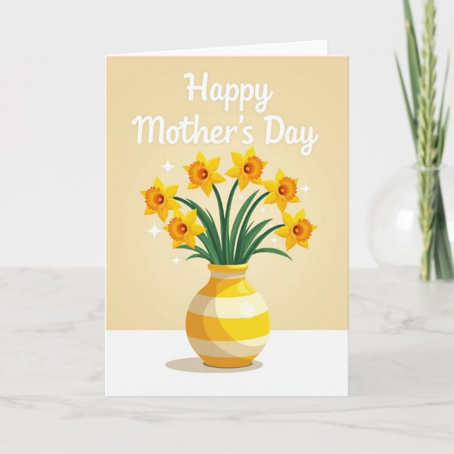 Tarjeta de día feliz con gradiente floral (Anverso)
