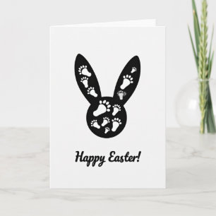 Tarjeta de día feliz de criatura con orejas