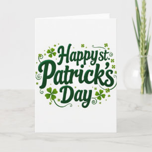 Tarjeta de día feliz esmeralda verde