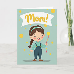Tarjeta de Día Feliz Niña