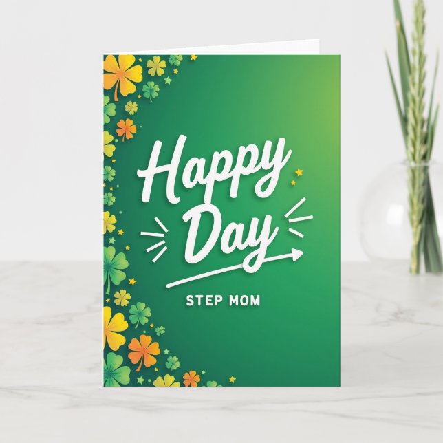 Tarjeta de Día Feliz para Madrastra (Anverso)