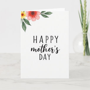 Tarjeta de día feliz rosa y amarillo