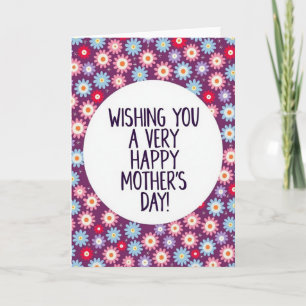 Tarjeta de día feliz rosa y ciruela