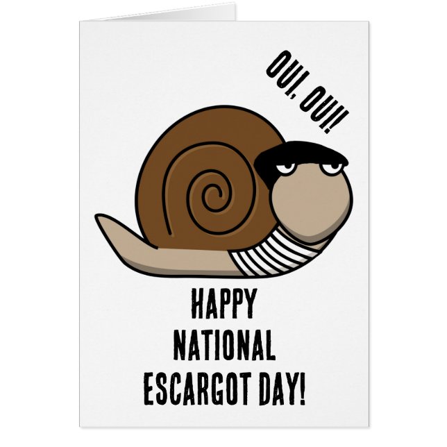 Tarjeta de Día Nacional de Escargot (Frente)