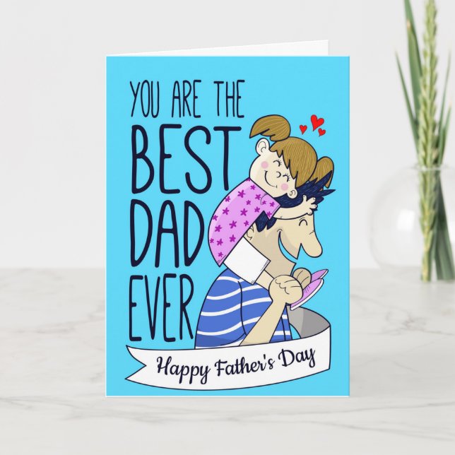 Tarjeta de Día para el Mejor Papá Nunca Padre (Anverso)