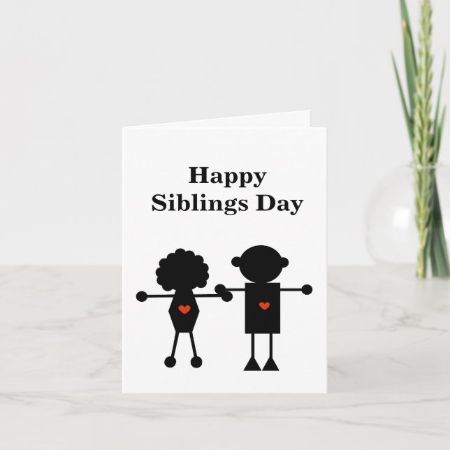Tarjeta de Día para Hermanos o Hermanas (Anverso)