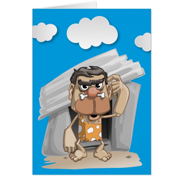 Tarjeta de Día para Padres Caveman (Frente)