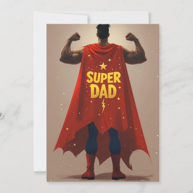 Tarjeta de Día para Padres de Estilo Superman (Anverso)