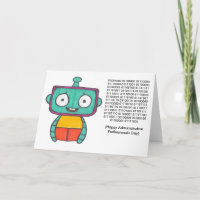 Tarjeta de día para profesionales administrativos 